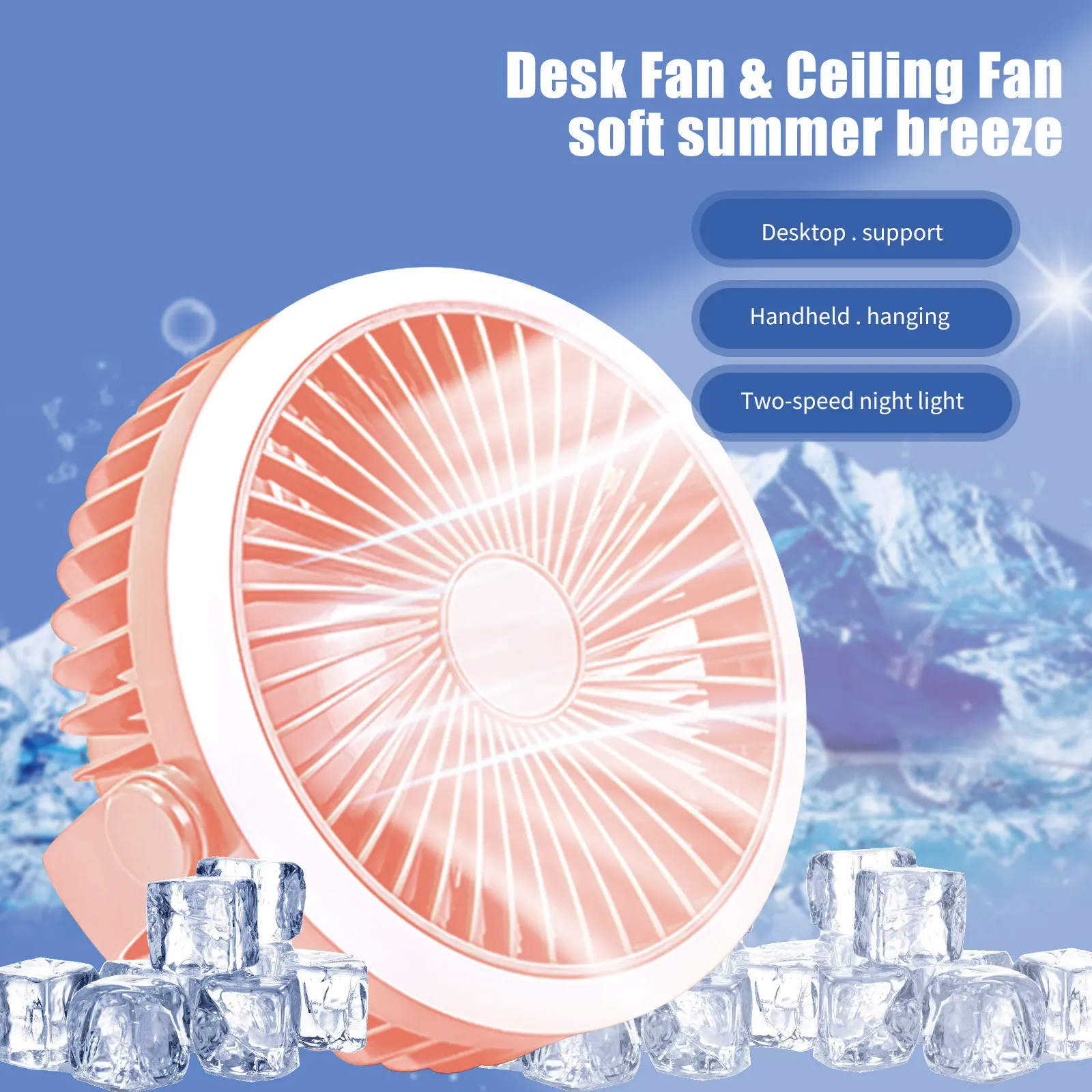 

Миниатюрный вентилятор с USB, перезаряжаемый Аккумуляторный вентилятор с таймером и мощным ветром, Настольный портативный двухскоростной в...