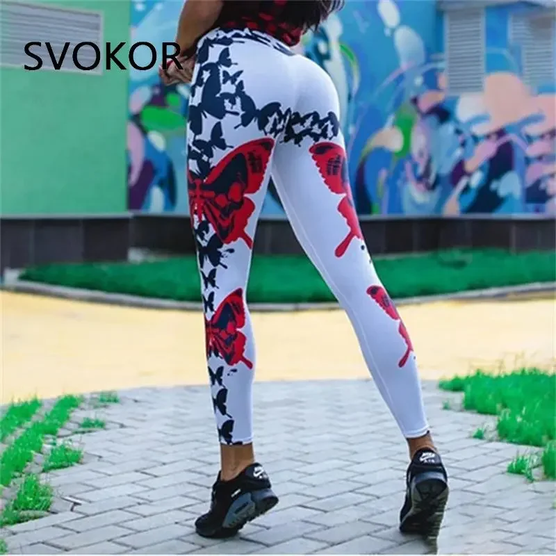 

Леггинсы женские спортивные с принтом «SVOKOR» и эффектом пуш-ап