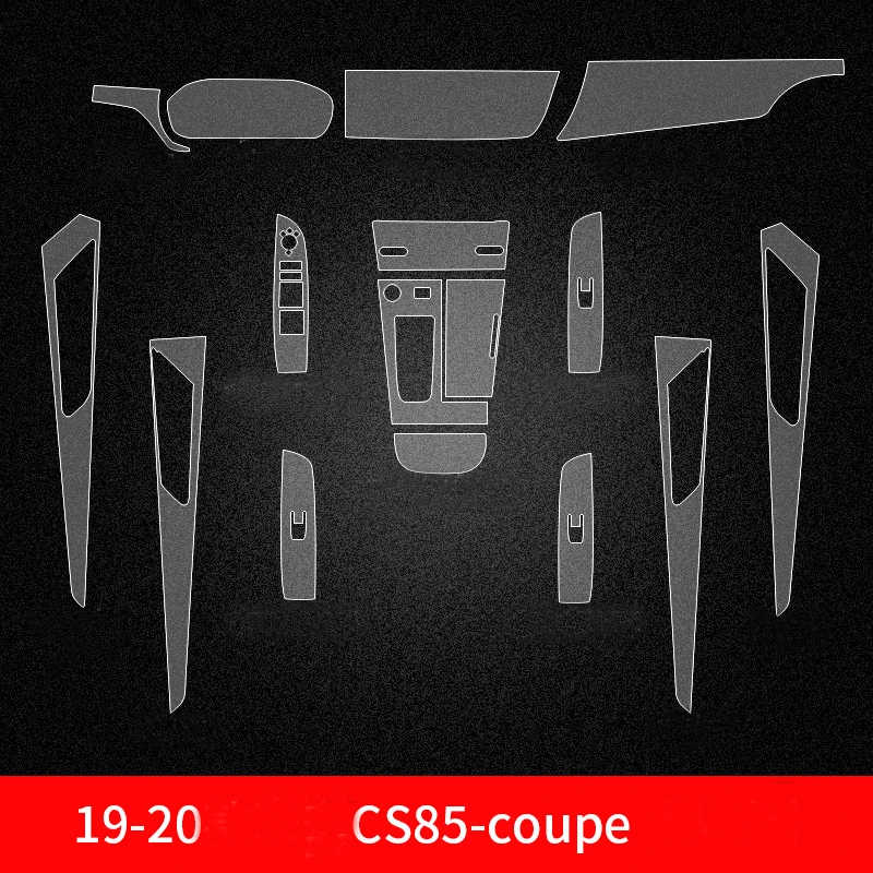 

TPU for CHANGAN CS85 Coupe CS75 Transparent Protect Film Strips Car Interior Sticker Central Control Panel Gear Door Air Panel