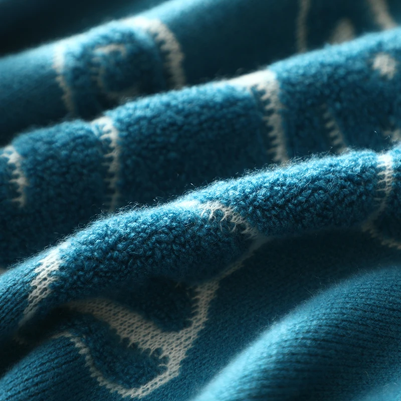 Masigoch зимний шикарный трикотаж с медведем 7gg двойной толстый роскошный вязаный