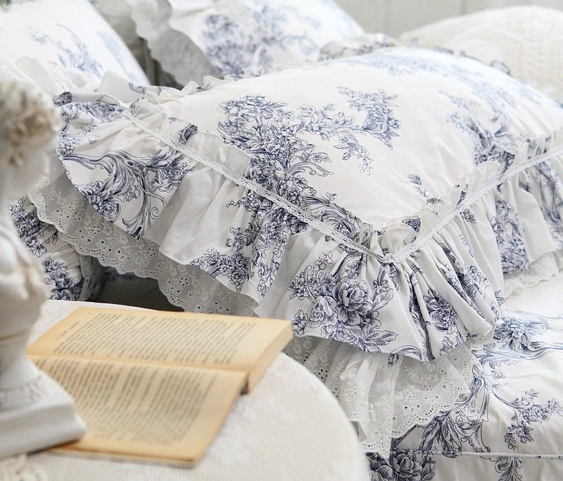 

Кружевные наволочки Julliette Dream, цветочный принт, хлопок