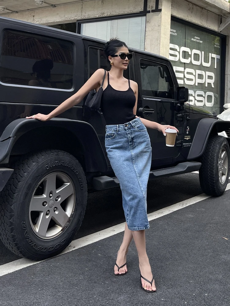 Женский трикотажный топ с U-образным вырезом