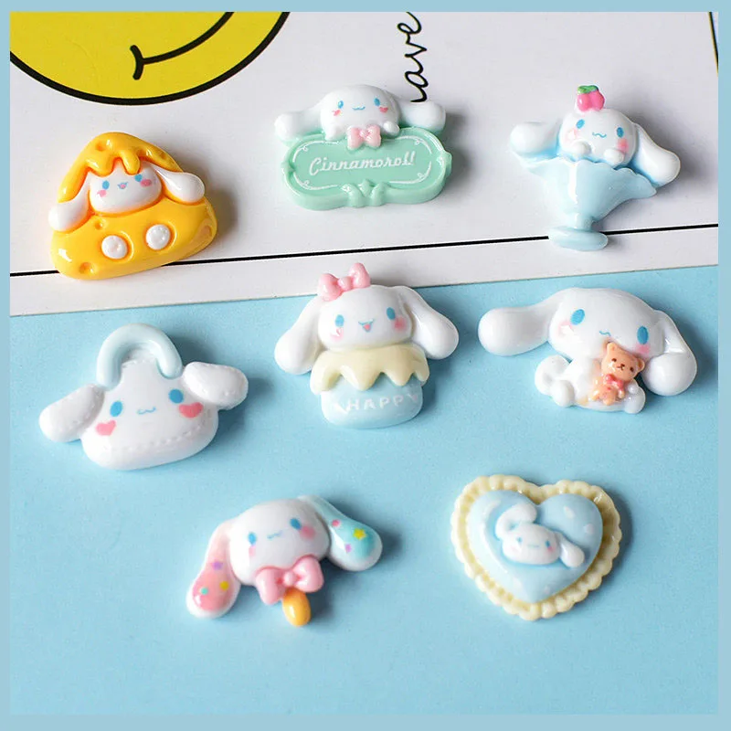 10 шт. Sanrios каучуковая кавайная Очаровательная мультяшная Diy оболочка для телефона пончо аниме украшения декоративные накладки аксессуары для волос