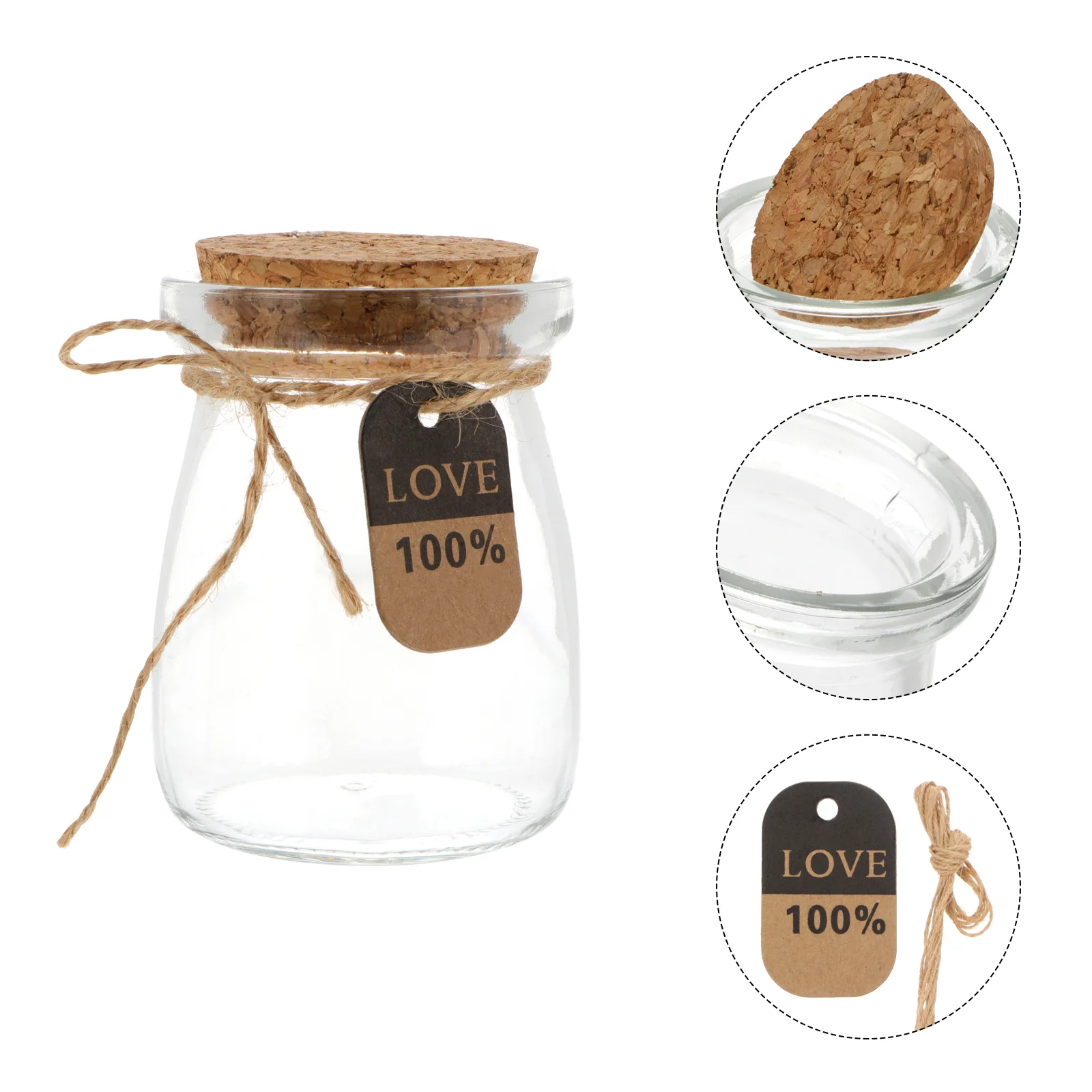 

10pcs Glass Bottles with Stoppers Glass Jars with Cork Lids Clear Storage Jars Bottle with Cork Glass Jars Jars with Lids