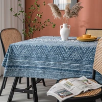 ramadan tablecloth table mat blue rectangular tablecloth household kitchen dust cover freezer desk coffee table mat home textile