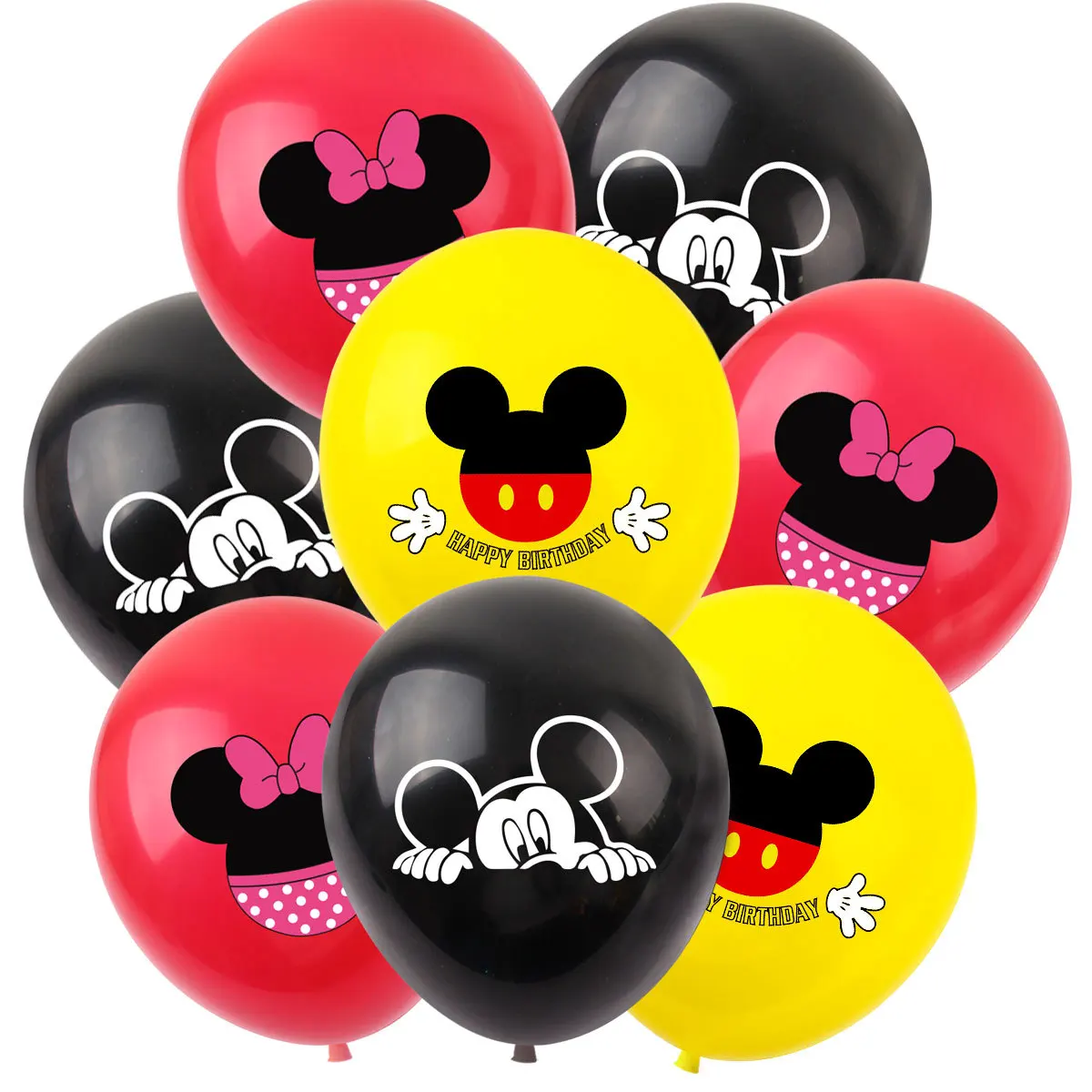 

Mickey Mouse Theme Children's Birthday Party Balloons Minnie Mickey 12 Inch Latex Balloons Cartoon Anime Toy Balloon