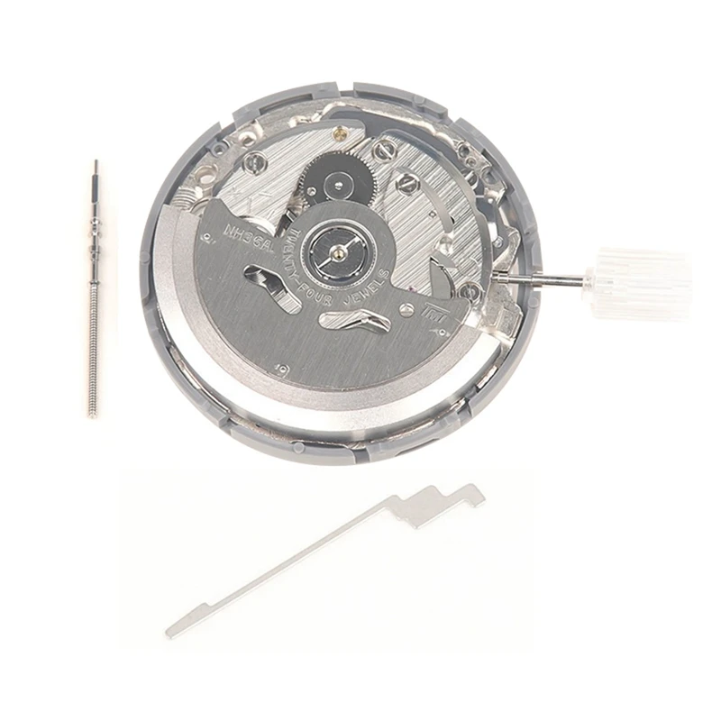 

NH36/NH36A Movement +Steel Stem+Check Rod Kit Supports Day Date Set High Accuracy Automatic Mechanical Watch Movement