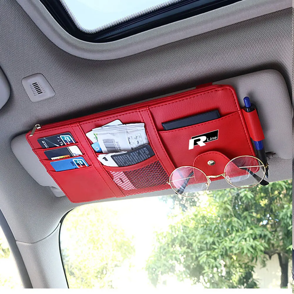 Автомобильный солнцезащитный козырек оправа для очков держатель билетов Volkswagen VW