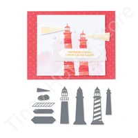 lighthouse metal cutting dies and clear stamps for diy scrapbooking handmade embossed paper cards crafts seal 2022 new arrival