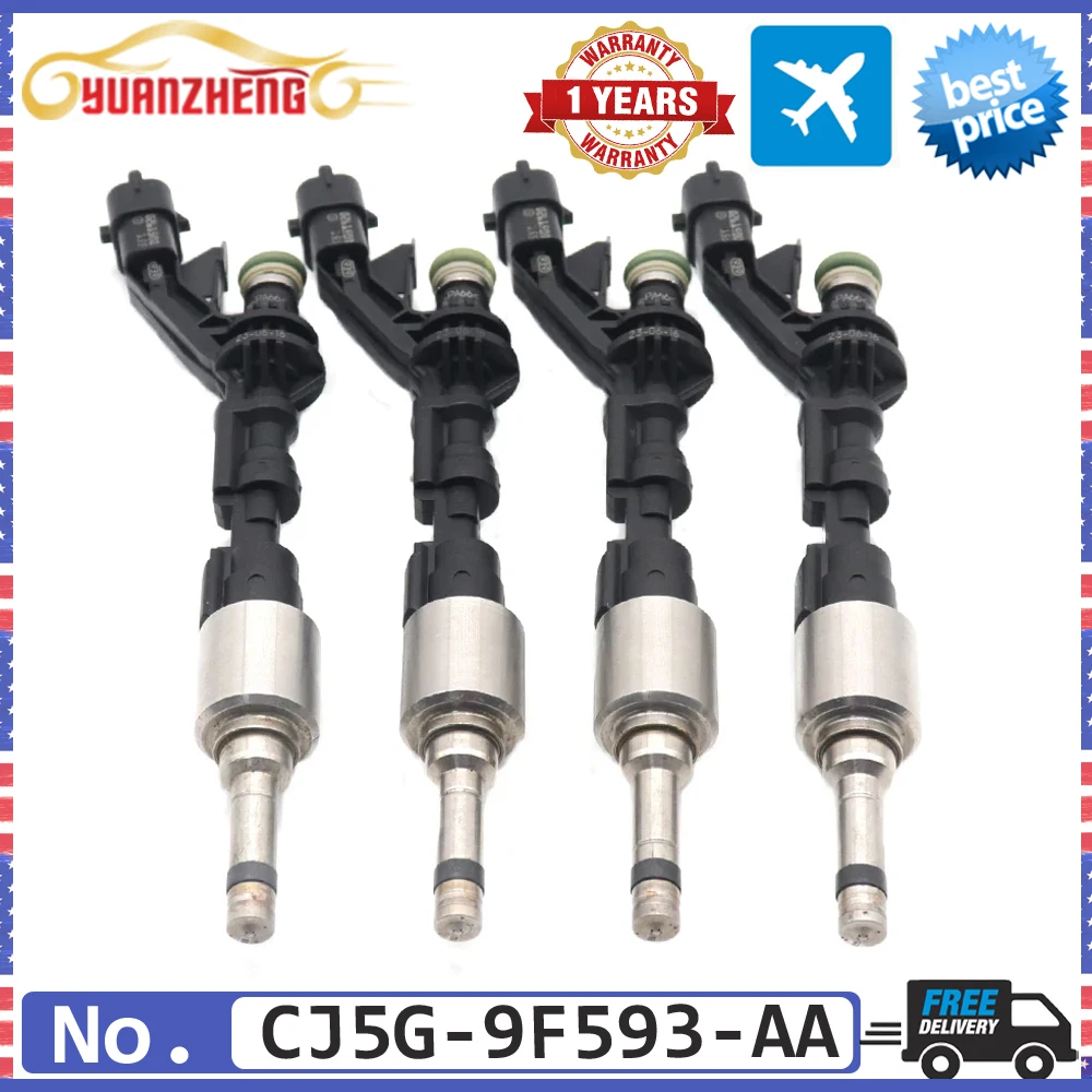 4 Автомобильные топливные форсунки для Ford Escape Fiesta Fusion Transit Connect CJ5G-9F593-AA GALAXY 1 6 л VOLVO