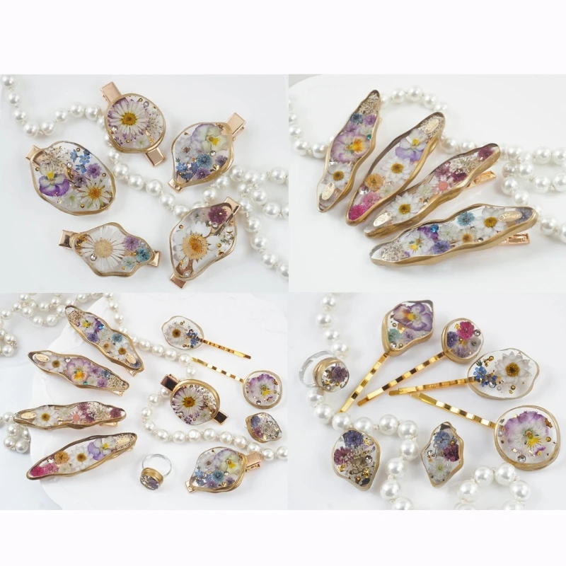 

Handmade Barrettes Silicone Epoxy Resin Molds DIY Hair Pin Acrylic Mold Hair Clip Molds Jewelry Handmade Making Tools