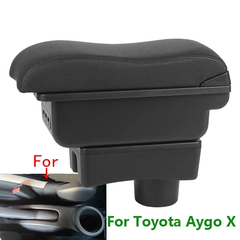 

For Toyota Aygo X Armrest Box For Toyota Aygo Car Armrest Curved Surface leather Car Storage Box Simple installation Interior