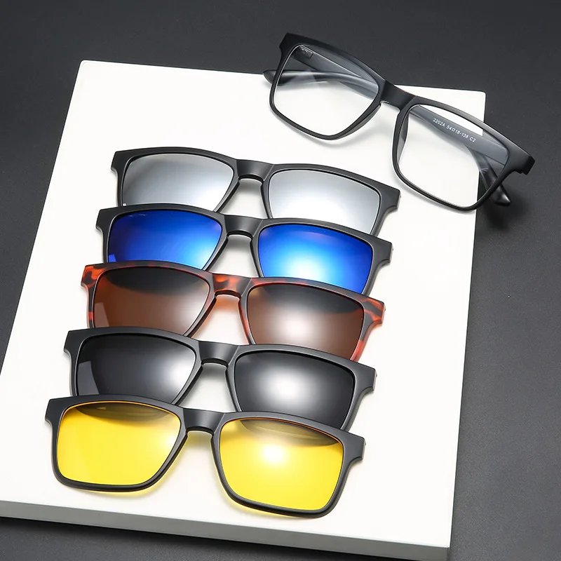 Мужские и женские очки для чтения VCKA 6 в 1 маленькие поляризационные квадратные с