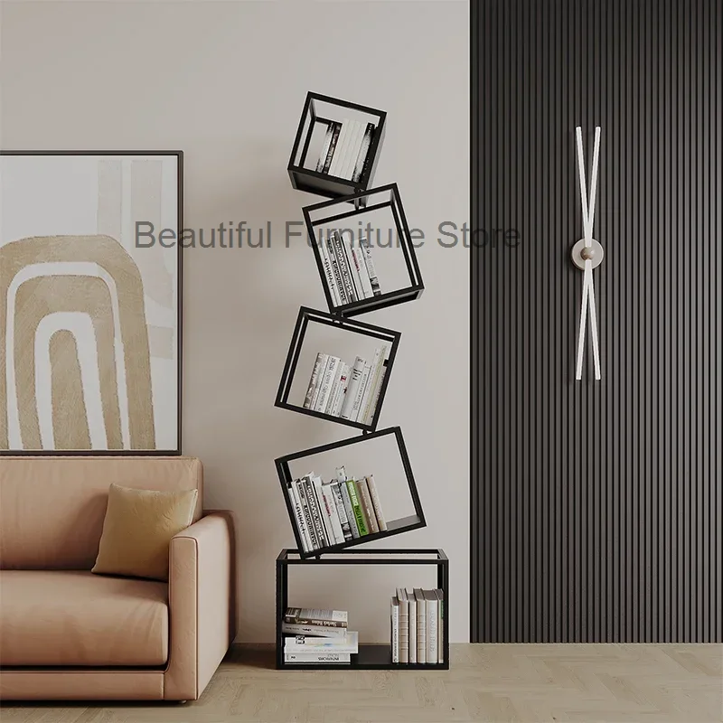 Креативная угловая Вертикальная книжная полка напольная современная простая
