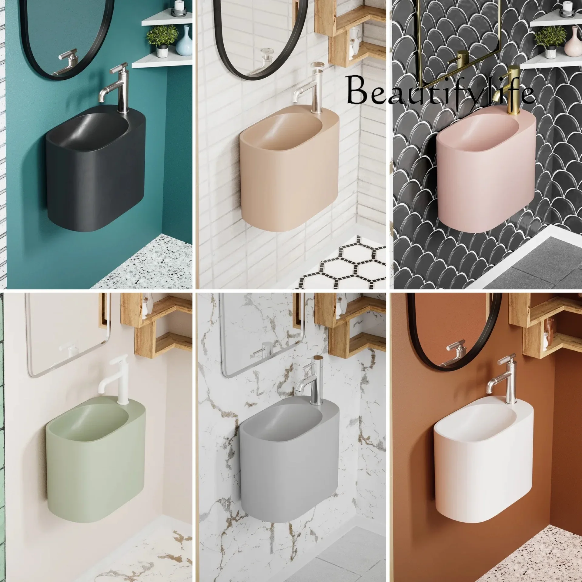 Настенный умывальник из искусственного камня