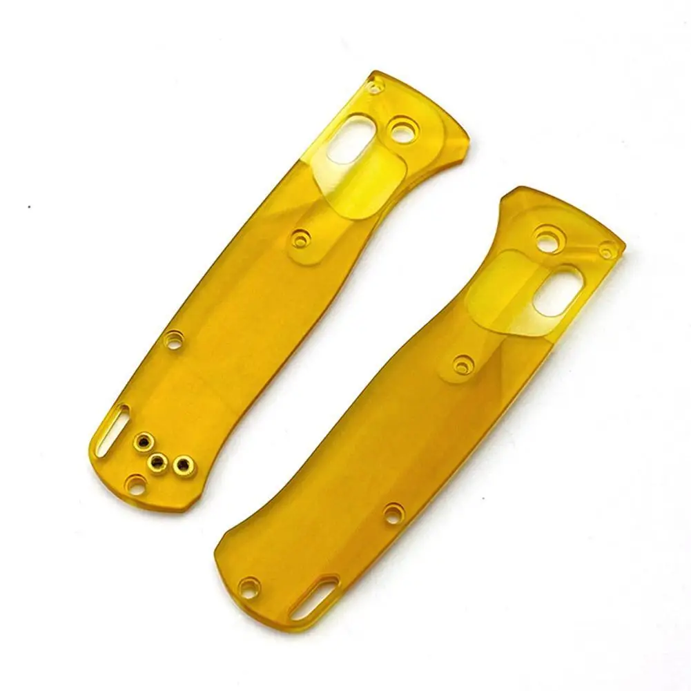 

1 Pair Ultem PEI Material Folding Knife Crossfade Transparent Scales Handle Patches for Benchmade Bugout 535 Knife Knives G X5F9