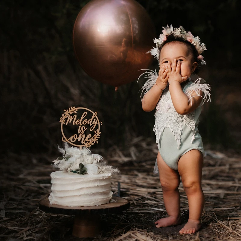 

Custom First Birthday Cake Topper Floral Cake Topper 1st Birthday Cake Topper One Cake Topper Personalized Baby Shower
