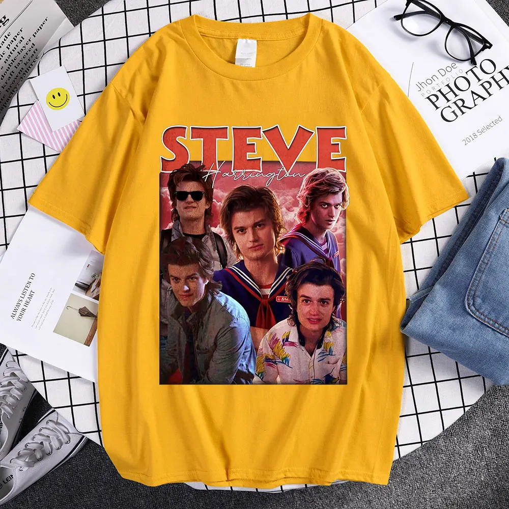 

Stranger Things Steve Harrington Graphics Print T-shirts Men's Women's Casual Oversize T Shirt O-Neck Harajuku Streetwear