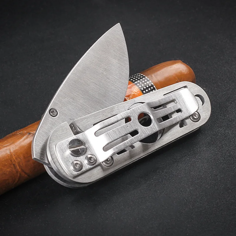 

Cigar knife stainless steel knife cigar scissors belt buckle portable
