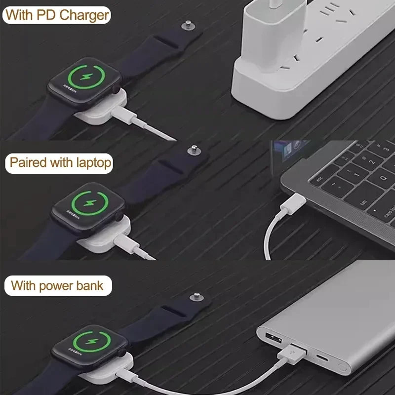 Сетевое зарядное устройство PD Type-C для Apple Watch IWatch 9 8 7 6 5 SE