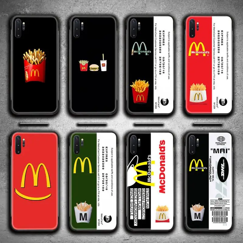 

Cool Card Phone Case For Samsung Galaxy Note20 ultra 7 8 9 10 Plus lite M51 M21 M31S J8 2018 Prime M-McDonald's