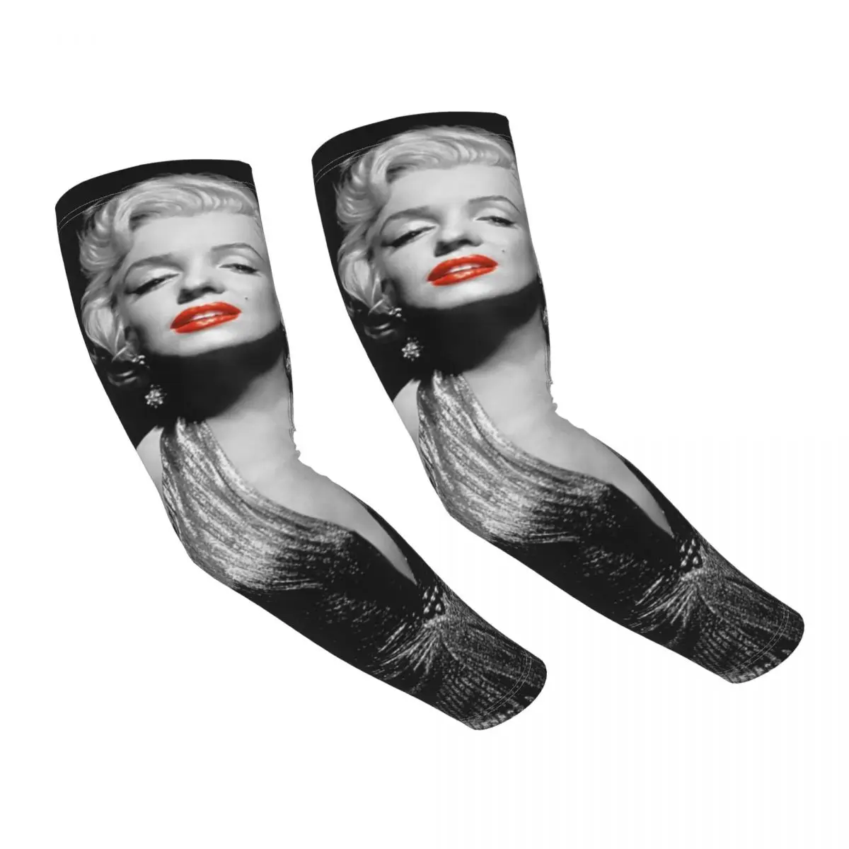 

Спортивная компрессионная рука Actress Marilyns Monroe, модель для мужчин и женщин и певец, защита от УФ-излучения, тату, накидка для езды на велосипеде