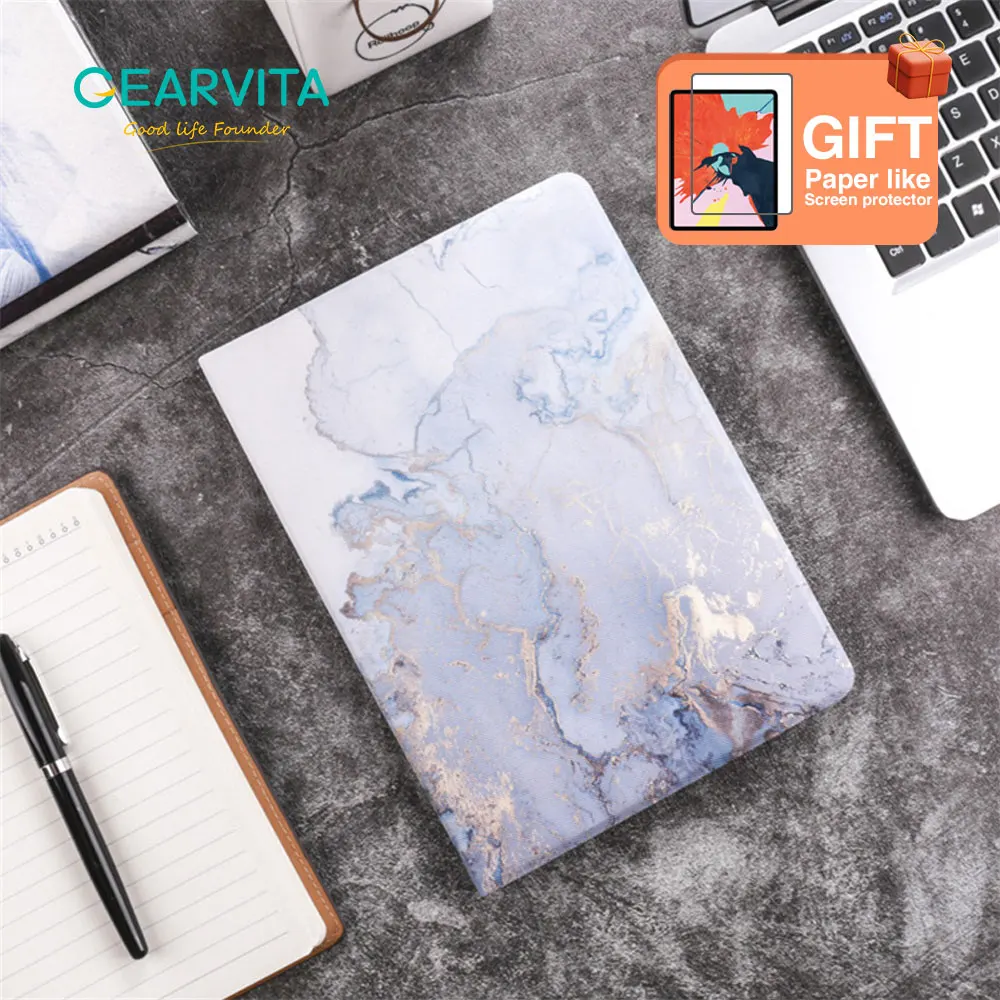 

Gearvita For Xiaomi Pad 5 Case for mi pad 5 5 Pro Case Auto Wake up and Sleep Silicone Leather marble Cover Tab