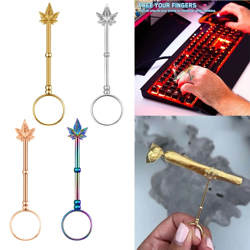 

Portable Cigarette Holder Ring Rack Vintage Copper Slim Cigarettes Accessories