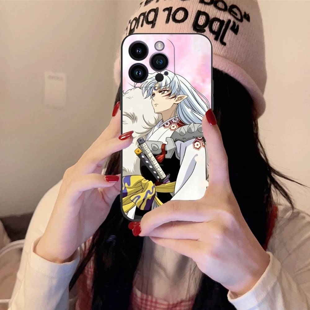 Чехол для мобильного телефона Inuyasha Sesshoumaru iPhone 15 14 13 12 11 X XR XS 8 7 Pro Max Plus Mini черный