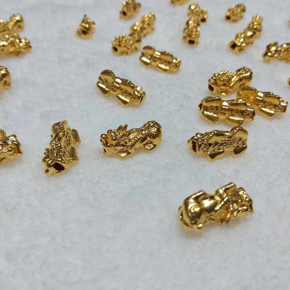 1 шт. подвеска из желтого золота 999 пробы 24 карата мини-размер 3D счастливая монета