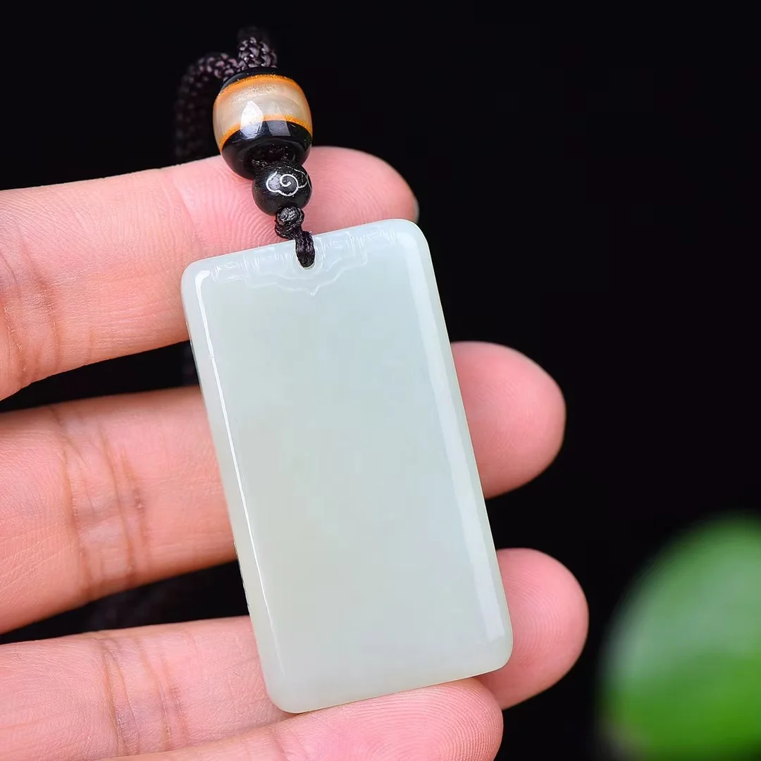 Изысканный кулон Hetian Jade Ping An Wu Shi Brand ювелирные изделия 4037 #