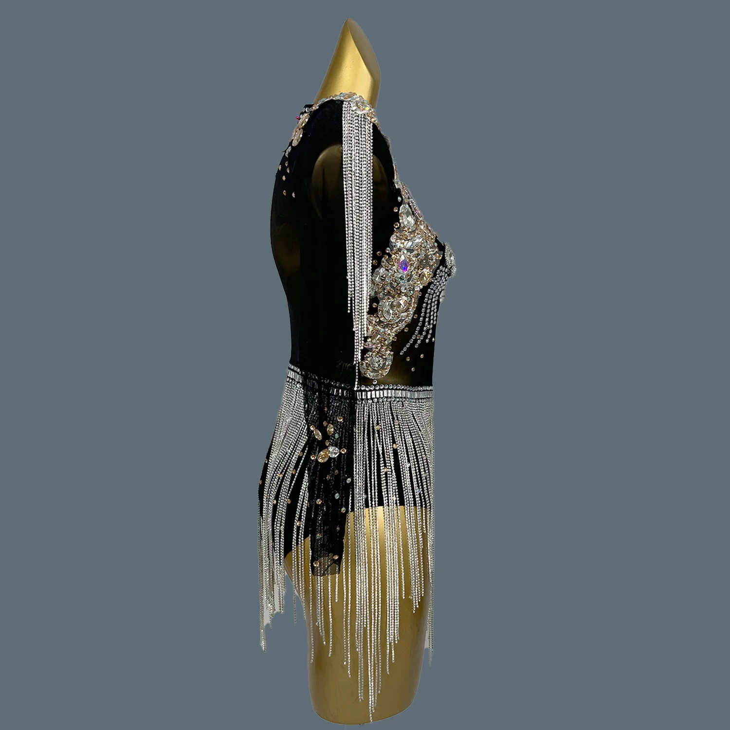 Женский боди с бахромой