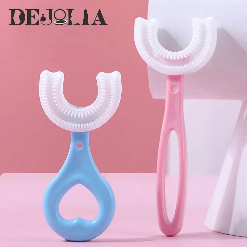 

1/2 шт., детская Силиконовая зубная щётка