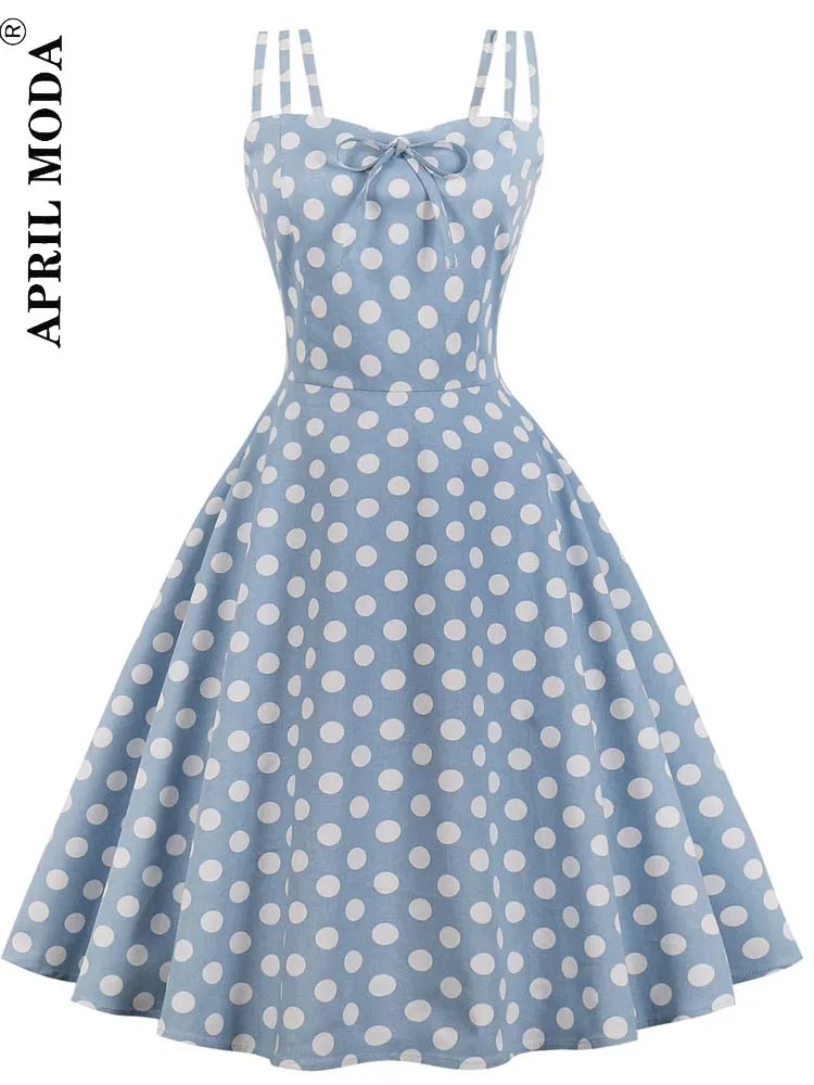 

Сексуальное летнее расклешенное платье на тонких бретельках, винтажное платье в стиле ретро, коктейльное платье без рукавов синего и желто...