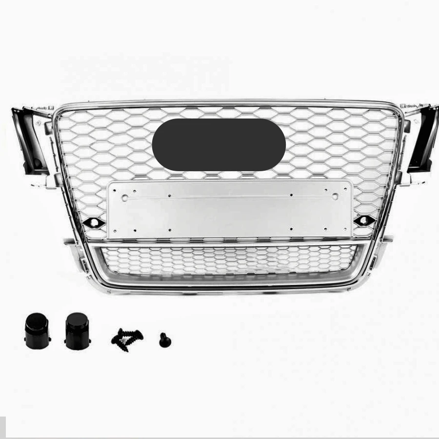 

For RS5 Style Front Sport Hex Mesh Honeycomb Hood Grill Gloss Black for Audi A5/S5 B8 2008 2009 2010 2011 For Quattro Style