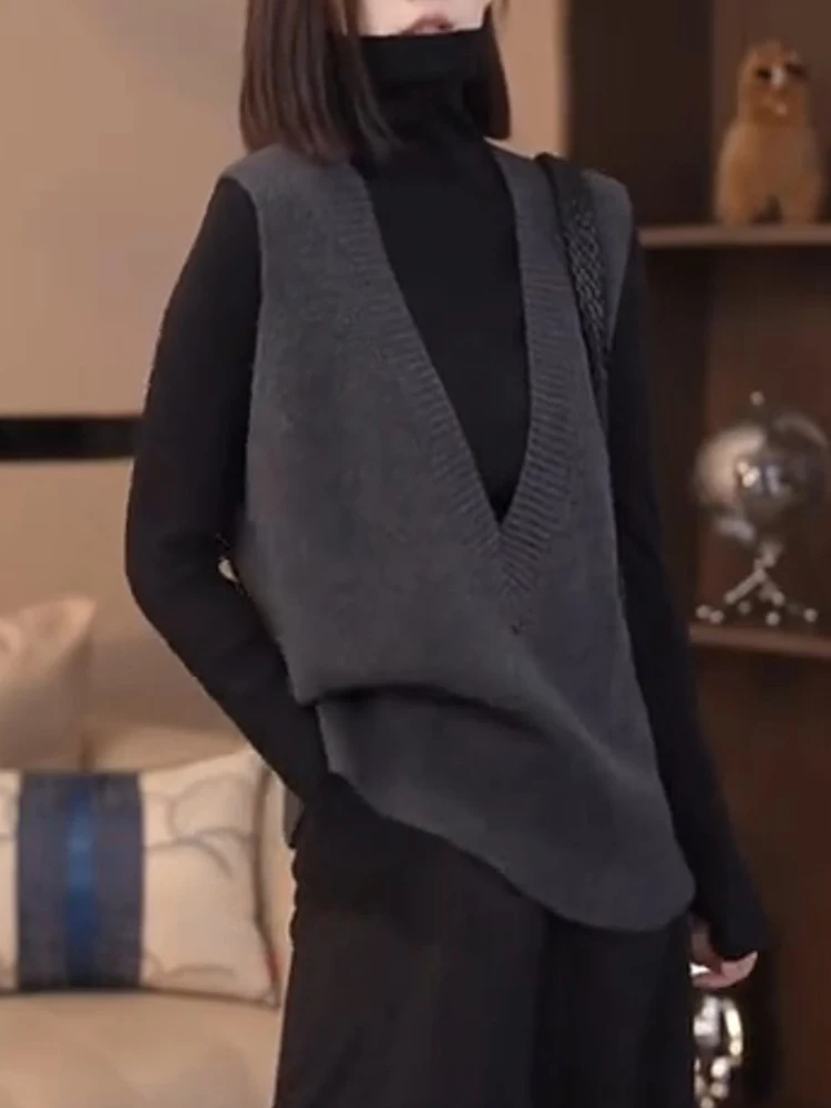 Европейские товары больших размеров. Высококачественный серый жилет без рукавов