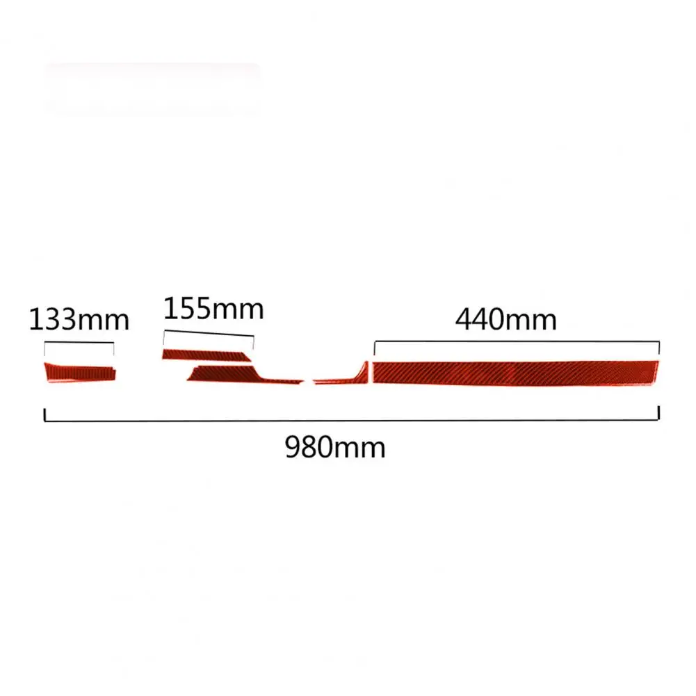 

Легкая углеродная волоконная компактная Антикоррозийная Красная Наклейка для автомобильного стайлинга панели приборной панели декоратив...