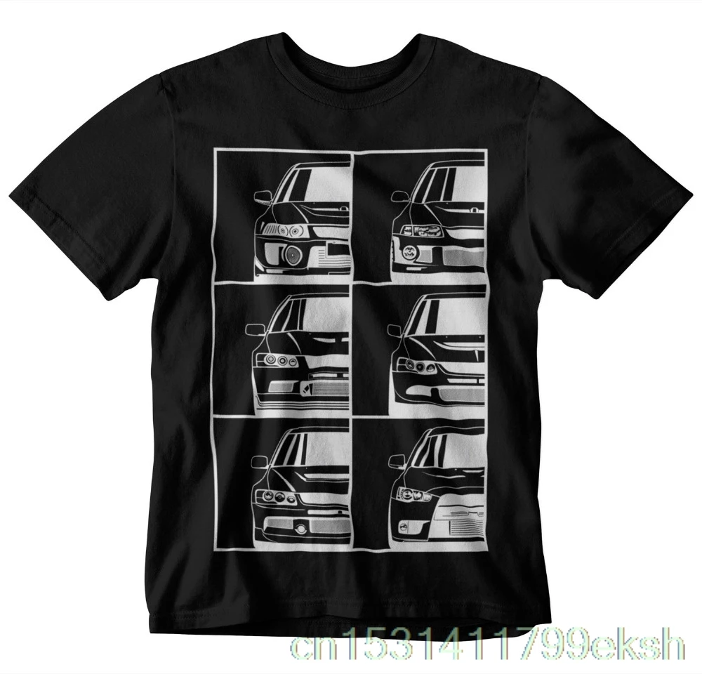 

2018 New Summer Printed Unisex Fashion T Shirt Evo Generation T Shirt Black S 3Xl Jdm Awd Mivec Lancer Evolution Tee Shirt