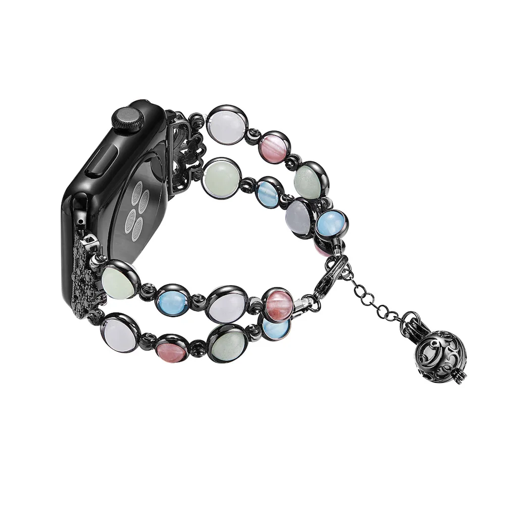 Luminous Pearl Strap for Apple Watch Band 49mm 45mm 41mm 44mm 40mm Women Jewelry Metal Bracelet iWatch Ultra 8 7 SE Accessories