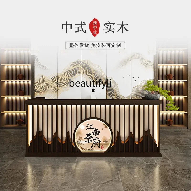 yh Барная стойка Кассир Массив дерева Магазин одежды Стойка регистрации Салон