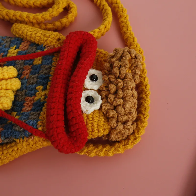 Креативная вязаная вручную Сумка-Кроссбоди