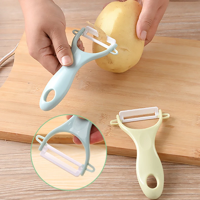 

Овощной очиститель Керамическая овощечистка для фруктов, кухонный многофункциональный инструмент, бытовой нож для резки яблок, нож для чистки картофеля