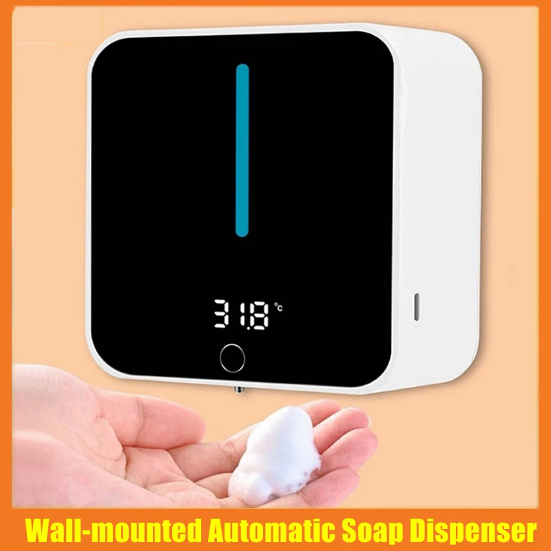 

Liquid Soap Dispensers Automatic Induction Household Kitchen Hand Washer Wall Mounted LED Display Dispenser Soap For Home