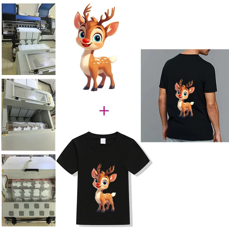 Рождественский олень Бэмби thumper мультяшные нашивки для одежды теплопередающие