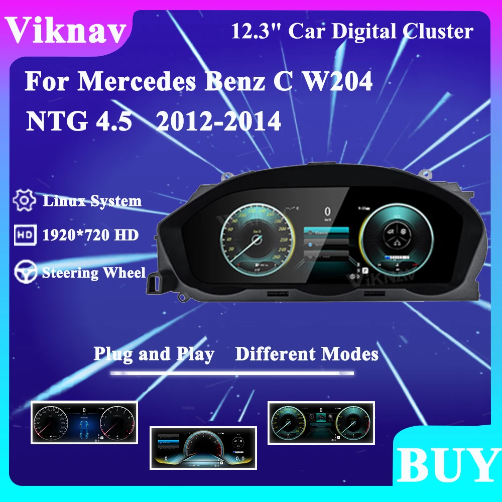 Viknav для Mercedes Benz W204 NTG4.5 2012-2014 Обновление приборной панели автомобиля Спидометр