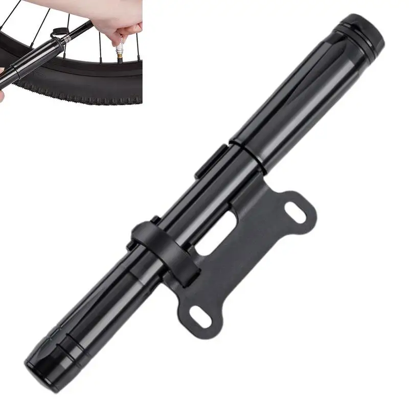 

Портативный велосипедный воздушный насос psi, помпа для путешествий и велосипеда с нескользящей ручкой, с барометром и кронштейном, со скрытым шлангом, прочный