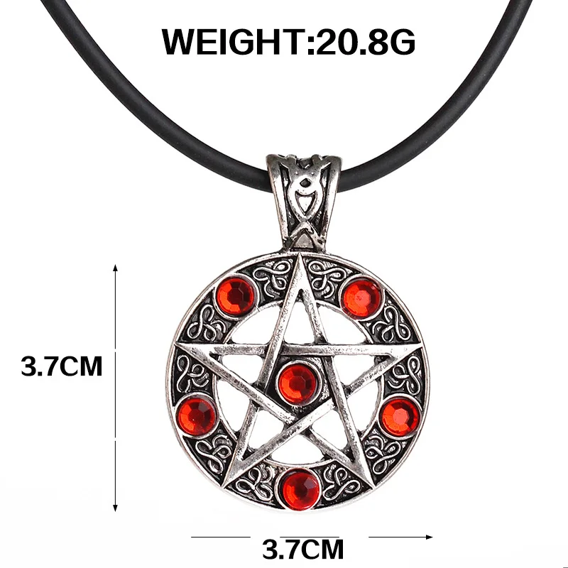 

Five-pointed Star Retro Devil Satan Logo Pentagram Pendant Necklace Movie Hero Character Logo Friends Family Gift Jewelry