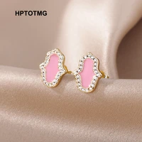 vintage dripping oil palm stud earrings for women teens gothic fatima hand piercing earrings 2022 trend jewelry gifts pendientes