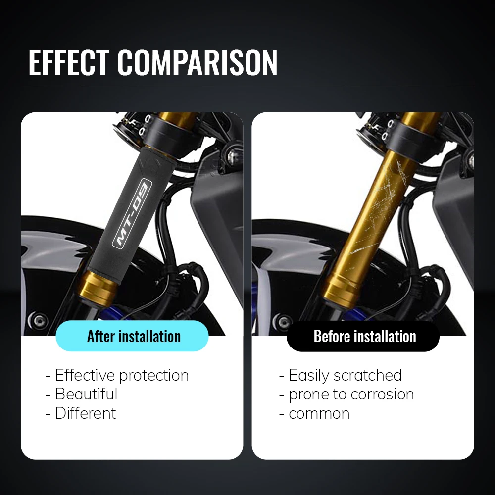 Фото Для Yamaha MT-10 MT10 MT-09 MT09 MT03 MT-03 MT-125 MT125 Защитный чехол для вилки мотоцикла, амортизатор, защита от пыли №3