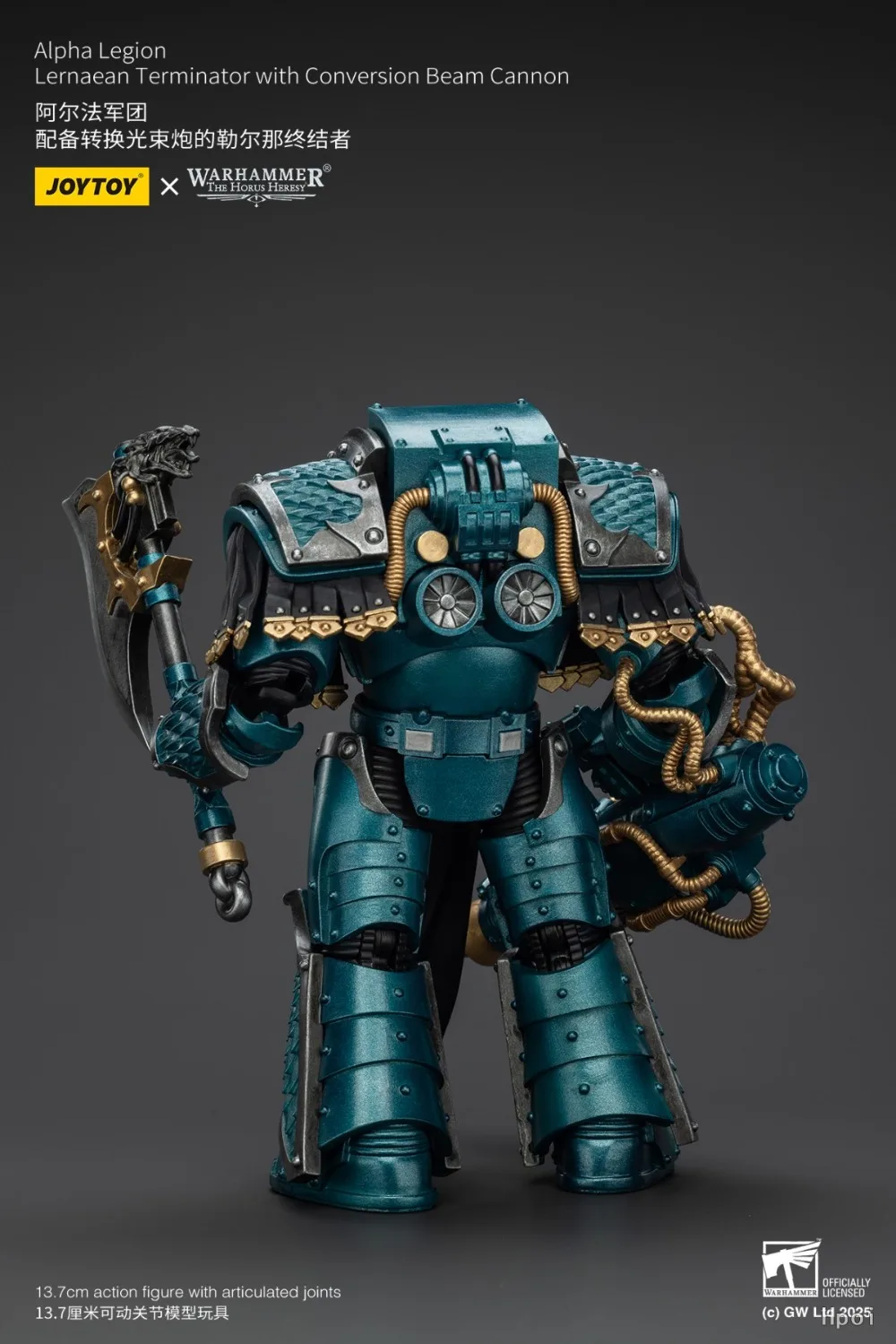 Фото 100% Оригинальный, подлинный JOYTOY Warhammer: The Horus Heresy Lernaean Terminator с конверсионной пушкой-лучом. Быстрая доставка. №5